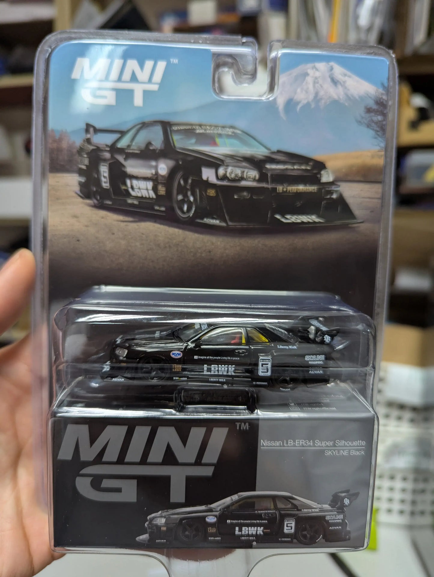 Mini GT MINI GT X Mijo #844 Nissan LB-ER34 Super Silhouette SKYLINE Black Blister Pack