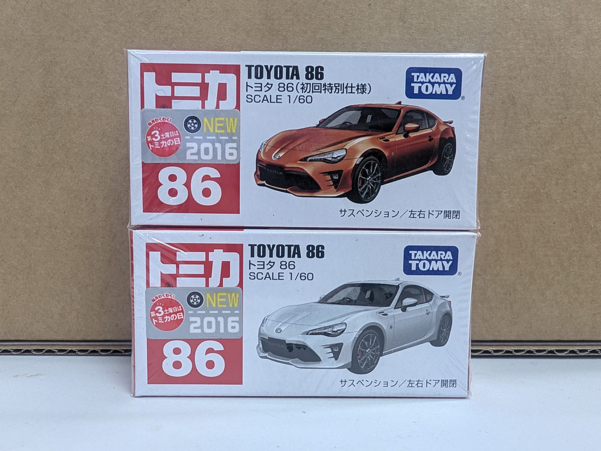 2016 Tomica No.86 Toyota 86 set of two