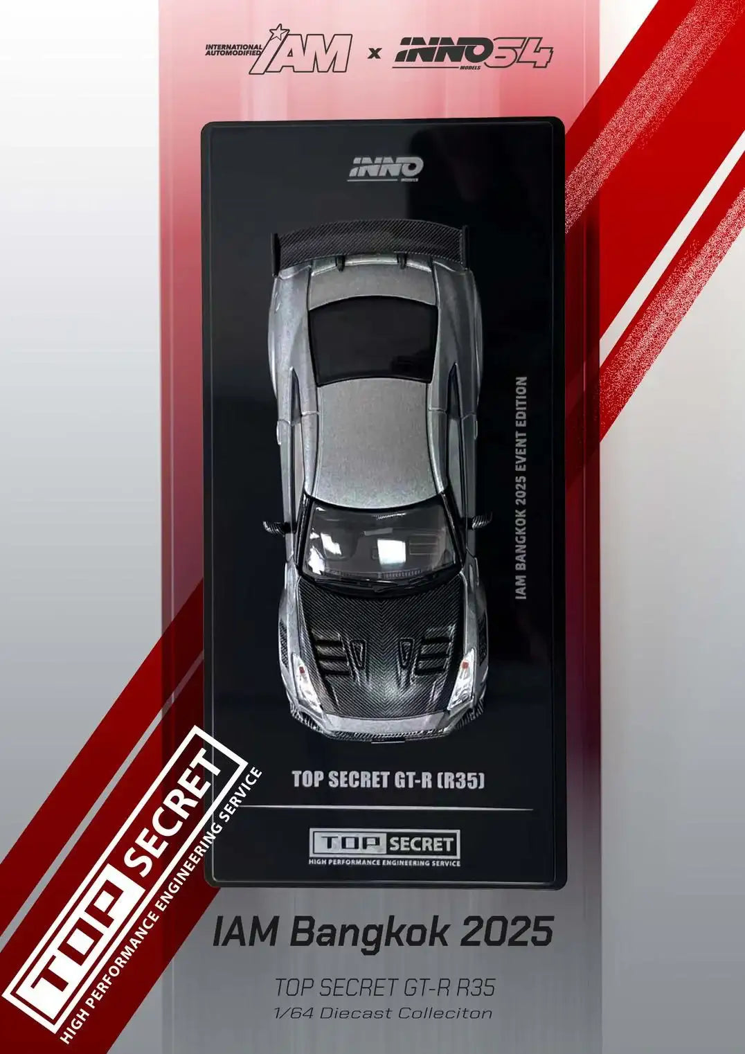 Inno64 1:64 Scale IAM Thailand 2025 Event Edition Top Secret Nissan GT-R (R35)