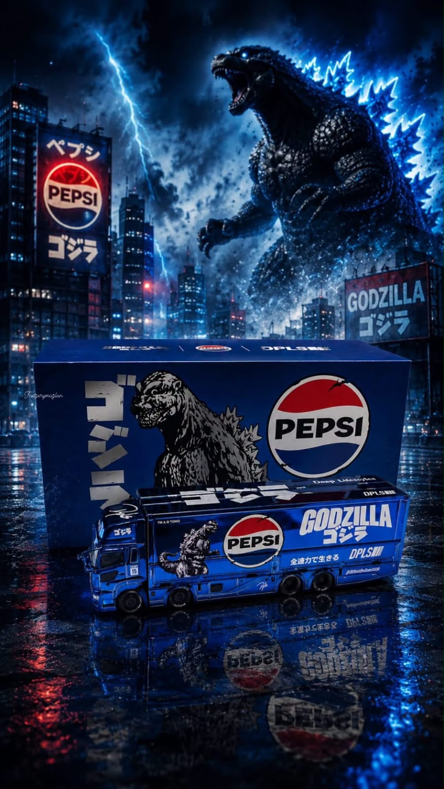 GCD Pepsi x Godzilla Container Truck (1:64) Hong Kong Toycar Salon 2026 Exclusive