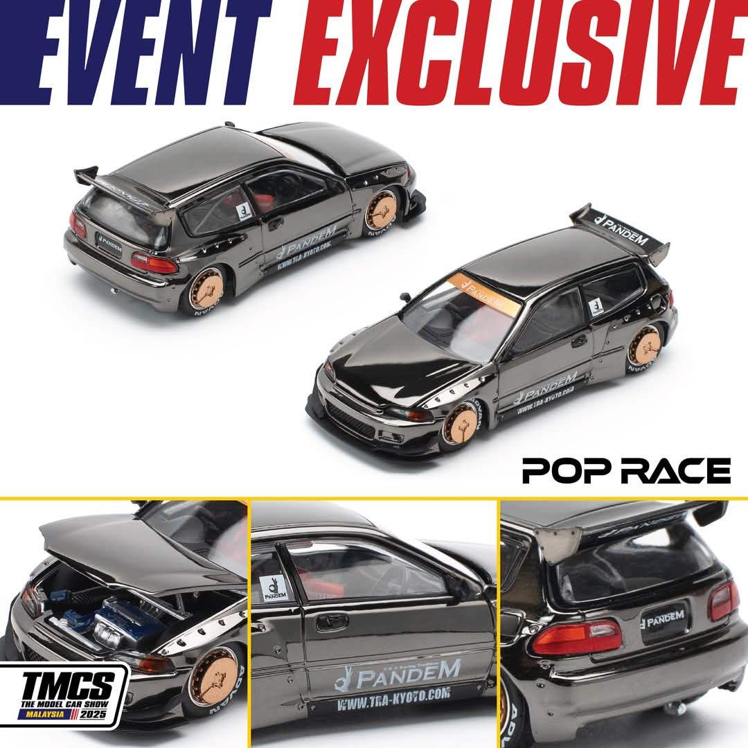 TMCS25 X Pop Race Mazda RX-7 FD3S RE-Amemiya Yellow & Honda Civic EG6 Pandem Set