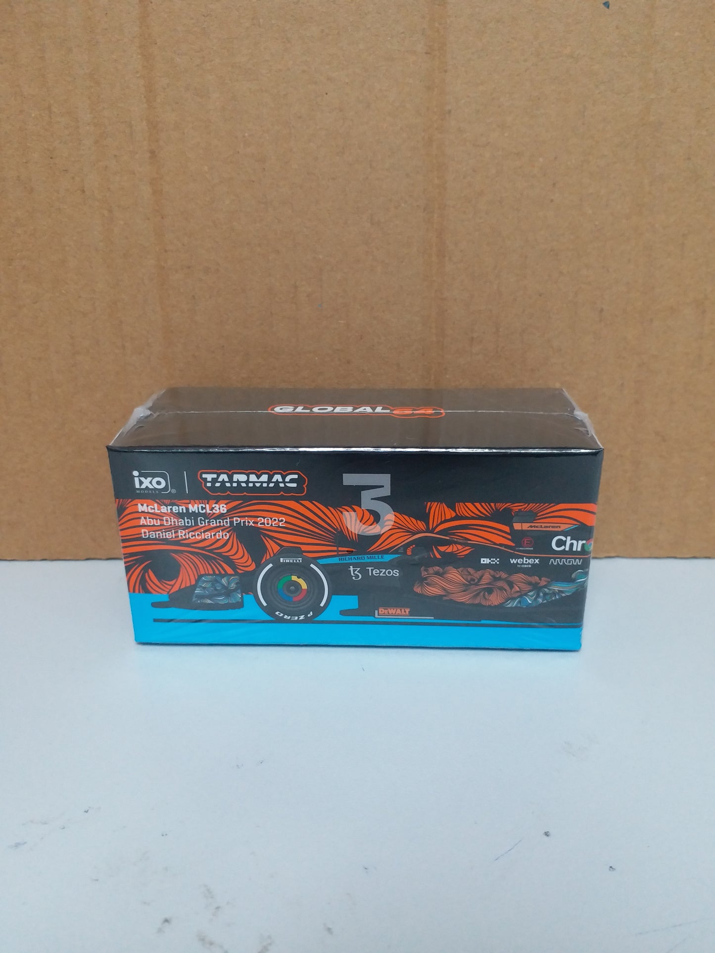 Tarmac Works 1:64 Scale McLaren MCL36 Abu Dhabi Grand Prix 2022 Daniel Ricciardo