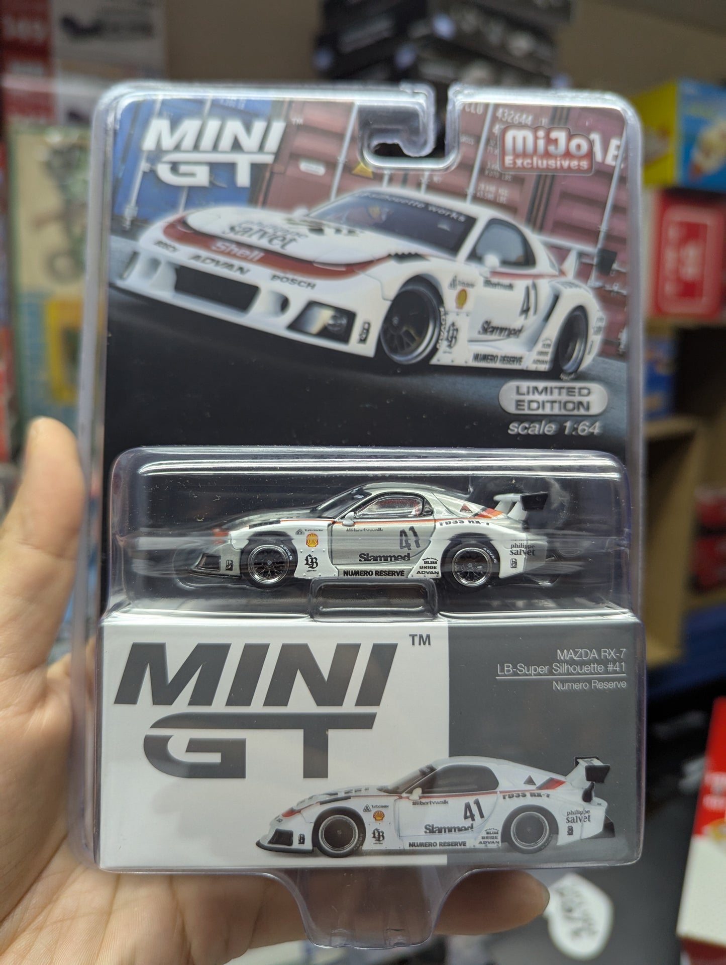 Mini GT x Mijo 1:64 #773 MAZDA RX-7 LB-Super Silhouette Liberty Walk Numero Reserve Chase Car