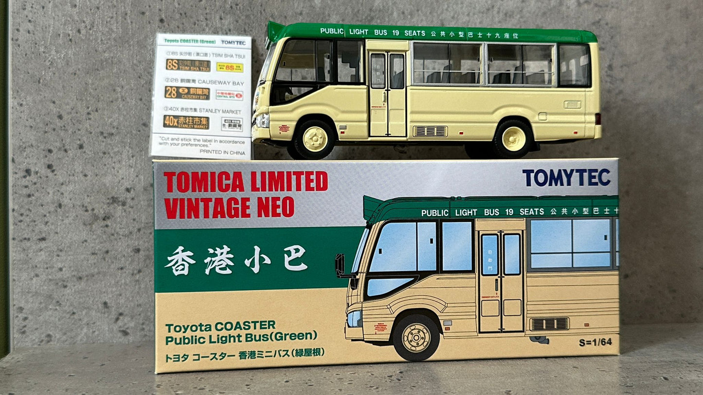 Tomica Limited Vintage Neo TLV-N Hong Kong Exclusive Toyota Coaster Hong Kong Mini Bus