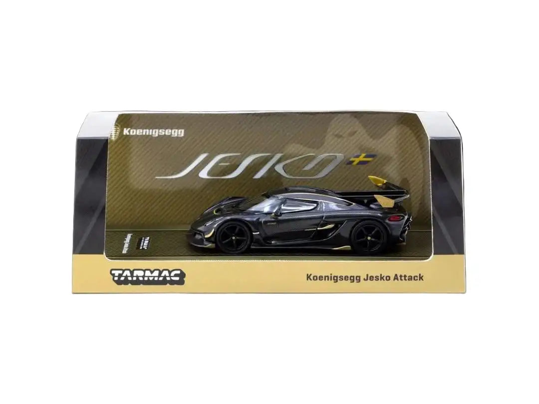 Tarmac Works x Hong Kong Toycar Salon 2025 Koenigsegg Jesko Attack Black Carbon Fiber Special Edition