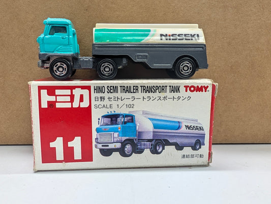 1997 Tomica #11 Hino Semi Trailer Transport Tank Nisseki