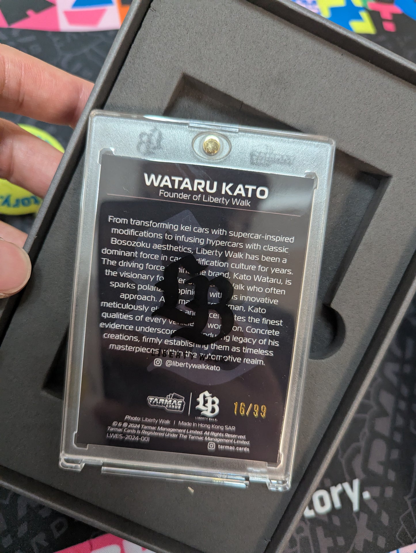 Tarmac Card x Hong Kong Toy Car Salon 2025 Exclusive Special Parallel Liberty Walk Event Special Vol.1 Wataru Kato Apex/99 with signature