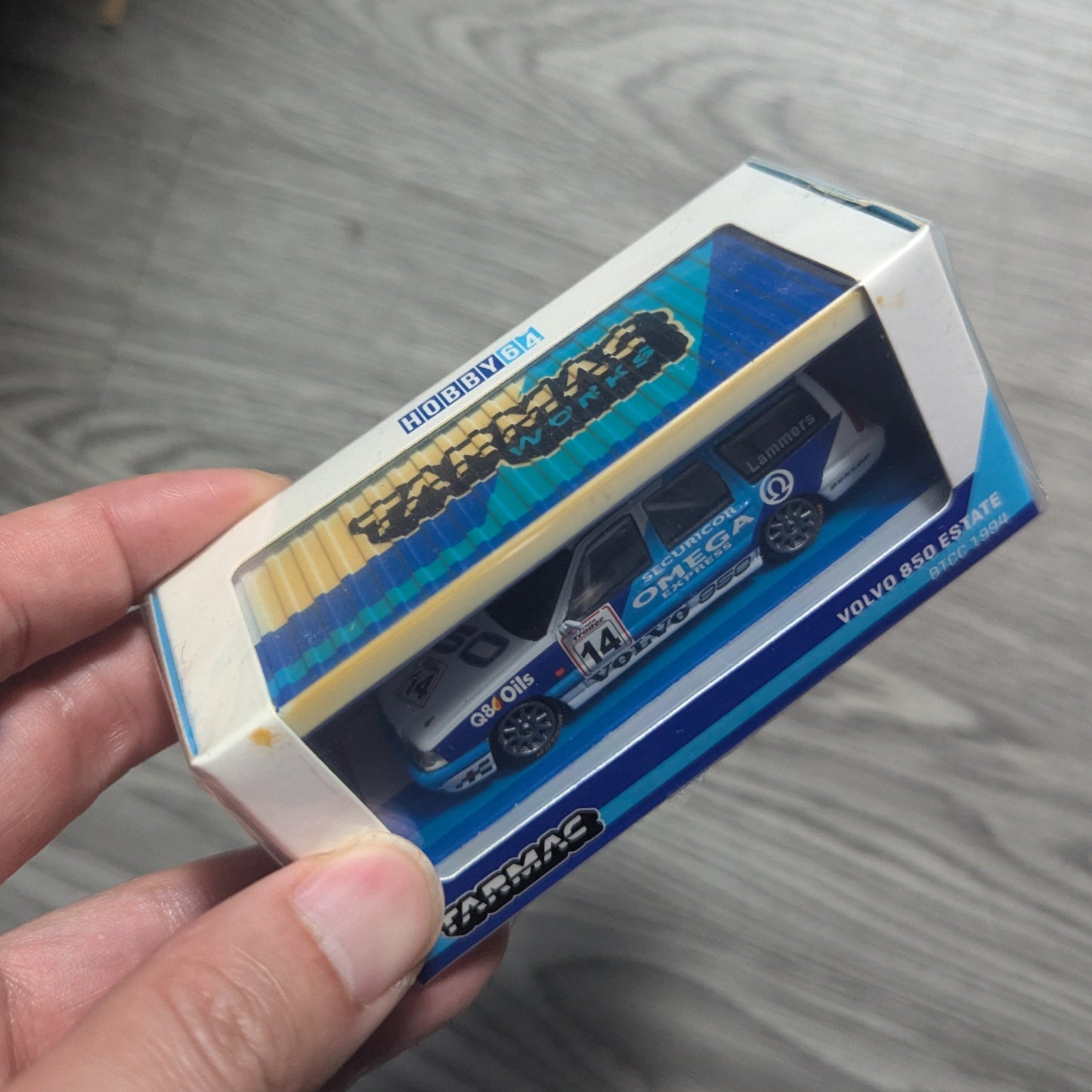 Tarmac Works Scale 1:64 Volvo 850 estate BTCC 1994 (Sun UV Damaged on container)