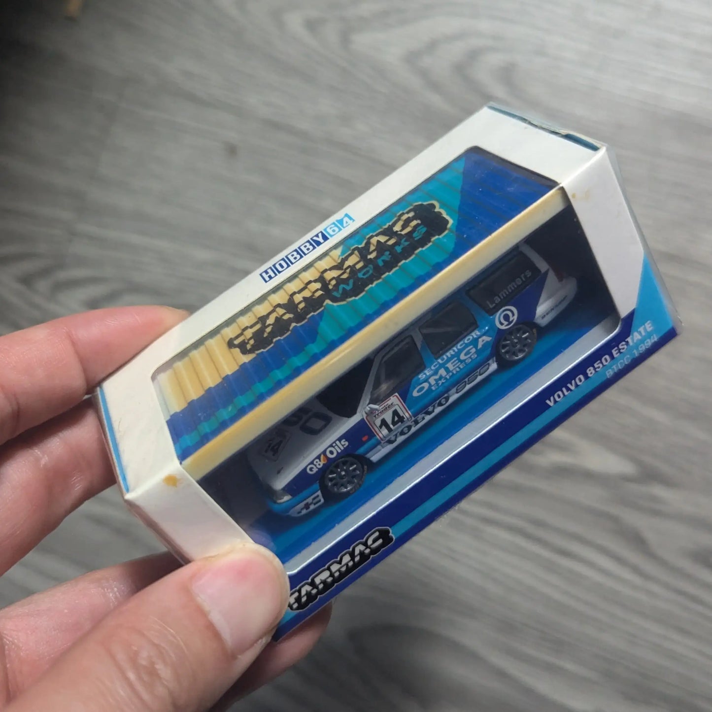 Tarmac Works Scale 1:64 Volvo 850 estate BTCC 1994 (Sun UV Damaged on container)