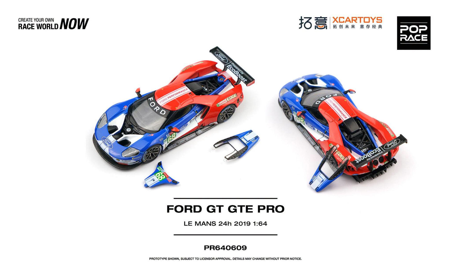 Pop Race Ford GT GTE Pro Le Mans 2019 - Top View with Removable Rear Wing