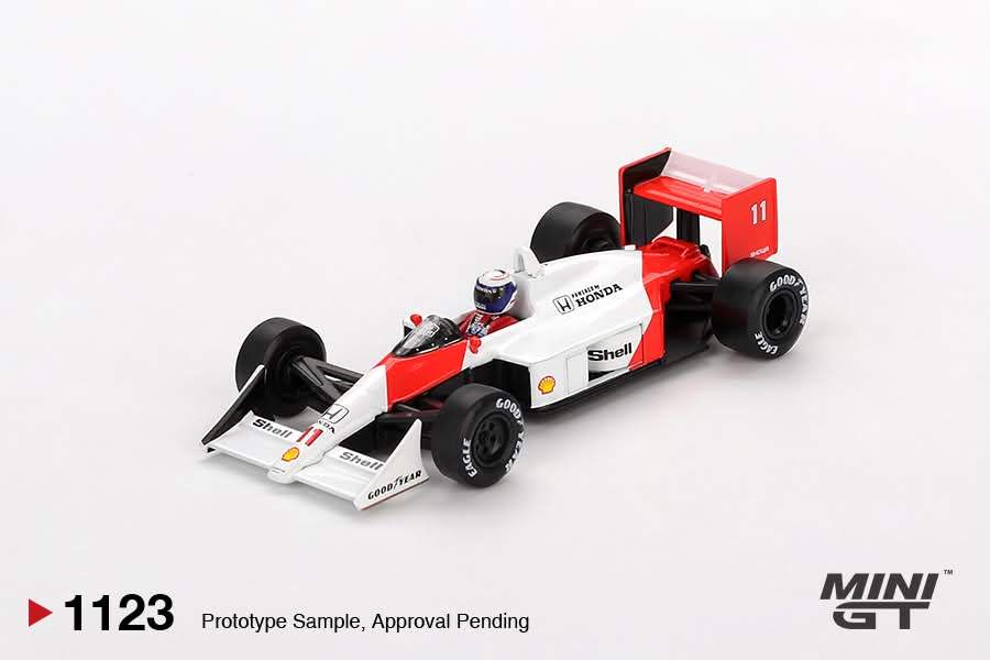Mini GT MINI GT #1123 ( MGT01123-BL ) McLaren MP4/4 #11 Alain Prost 1988 Japanese Grand Prix 2nd Place Bilster packaging