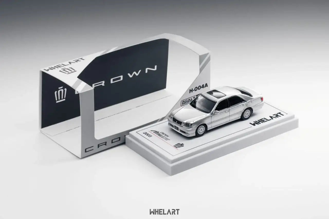 Whelart H-004A 1:64 Toyota Crown 11th Gen S170 Athlete Silver-Whelart-1:64-Mobile Garage HK