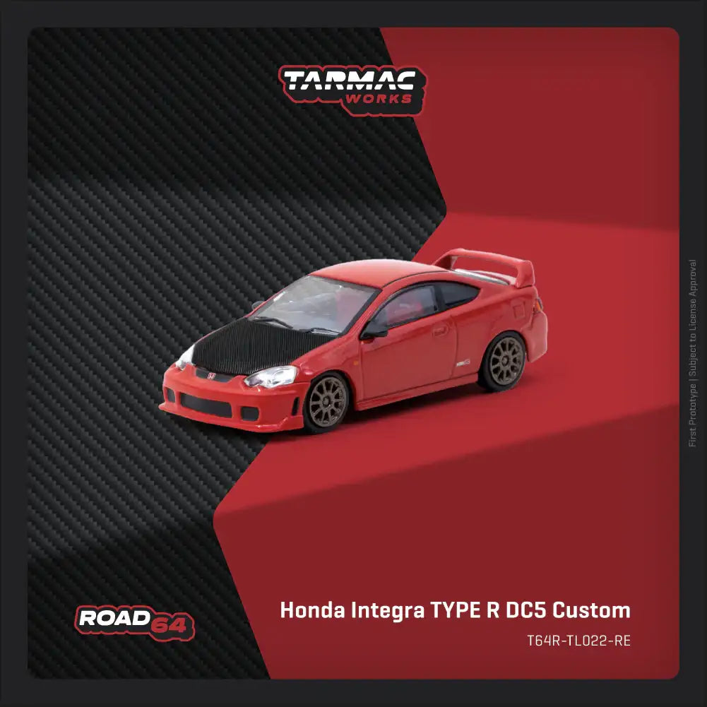Tarmac Works 1:64 Scale Honda Integra TYPE R DC5 Custom Red