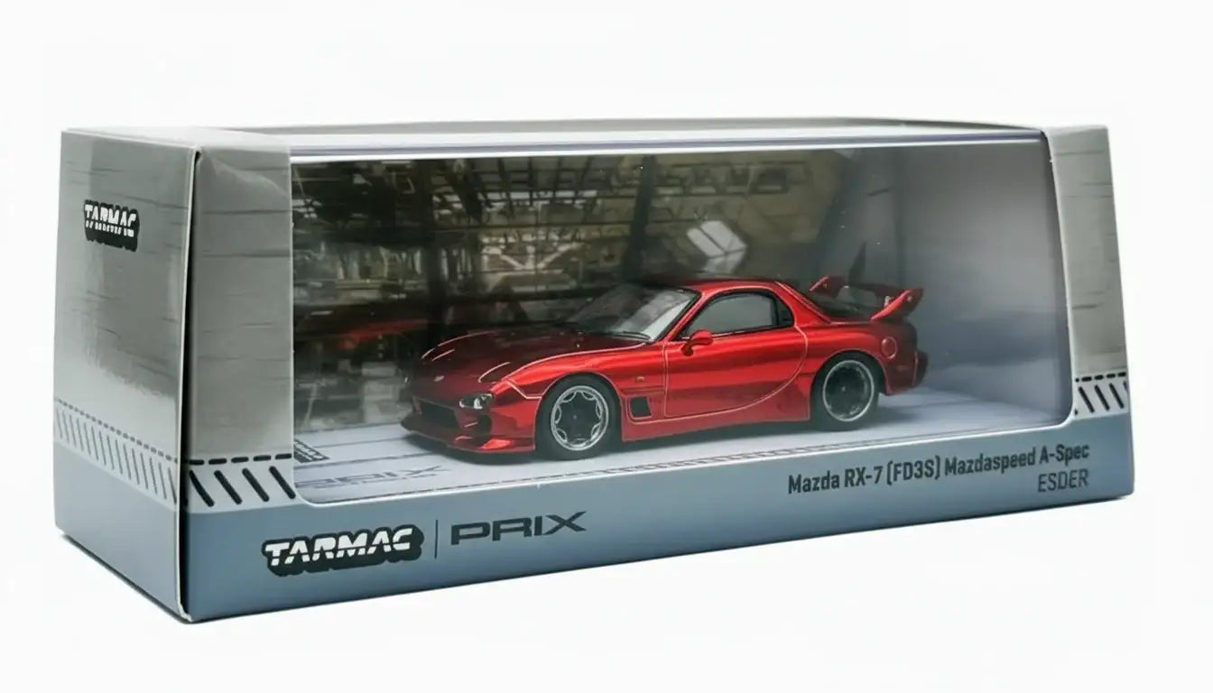 (Chase) Tarmac Works x PRIX limited edition 1:64 Scale Mazda RX-7 (FD3S) Mazdaspeed A-Spec, ESDER