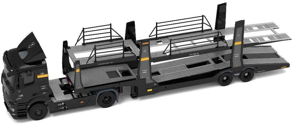 Tiny Hong Kong Exclusive Mercedes Benz Antos Car Transporter
