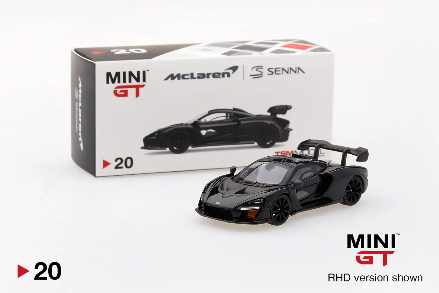 Mini GT MiniGT #20 McLaren Senna Onyx Black RHD