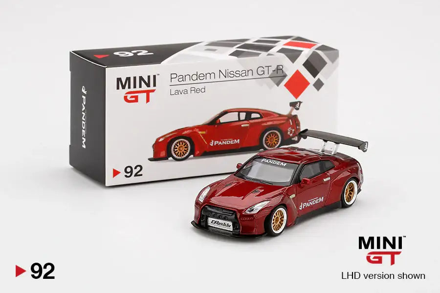 Mini GT Mini GT #92 Pandem 👌 Nissan GT-R (Lava Red)