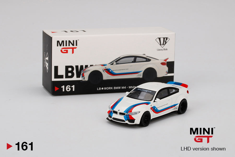 MINI GT #161 LB★WORKS BMW M4 White W/ M Stripe