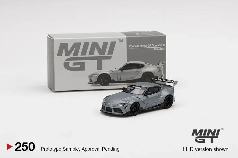 Mini GT Mini GT #250 Pandem Toyota GR Supra V1.0 Matte Grey