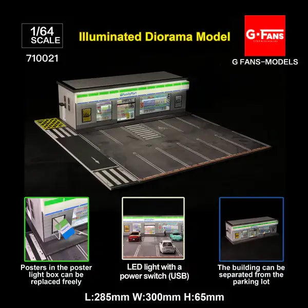 G FANS 1:64 Scale diorama Family Mart