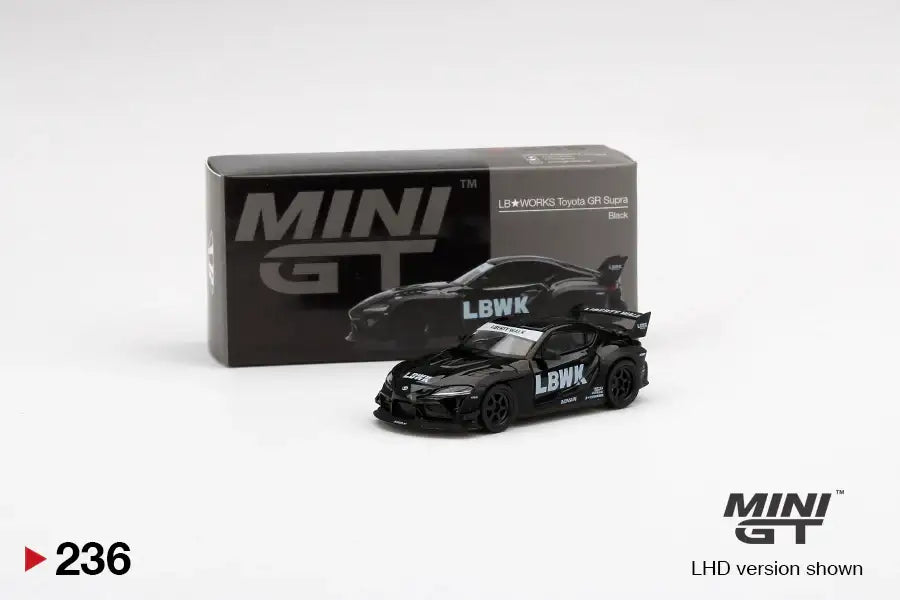 Mini GT Mini GT 1:64 Scale #236 LB WORKS Toyota GR Supra Black