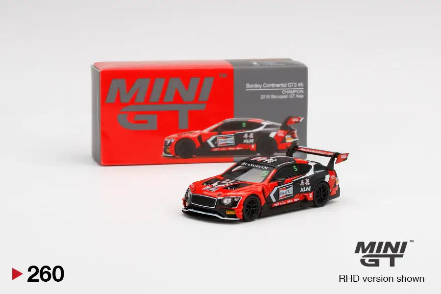 Mini GT Mini GT #260 Bentley Continental GT3 #5 2018 Blancpain GT Asia