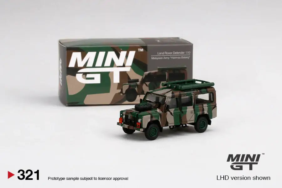 Mini GT Mini GT #321 Land Rover Defender 110 Malaysia Amy Harimau Belang