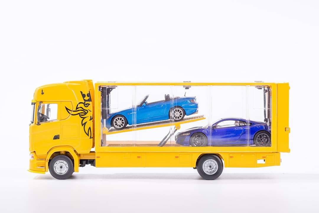 GCD Scania S730 Enclosed Double Deck Gull Wing Tow Truck 1:64 Scale