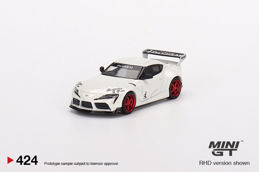 Mini GT #424 Pandem Toyota GR Supra V1.0 Pearl White Mini GT