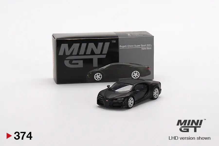 Mini GT Mini GT 1:64 Scale #374 Bugatti Chiron Super Sport 300+ Mattle Black