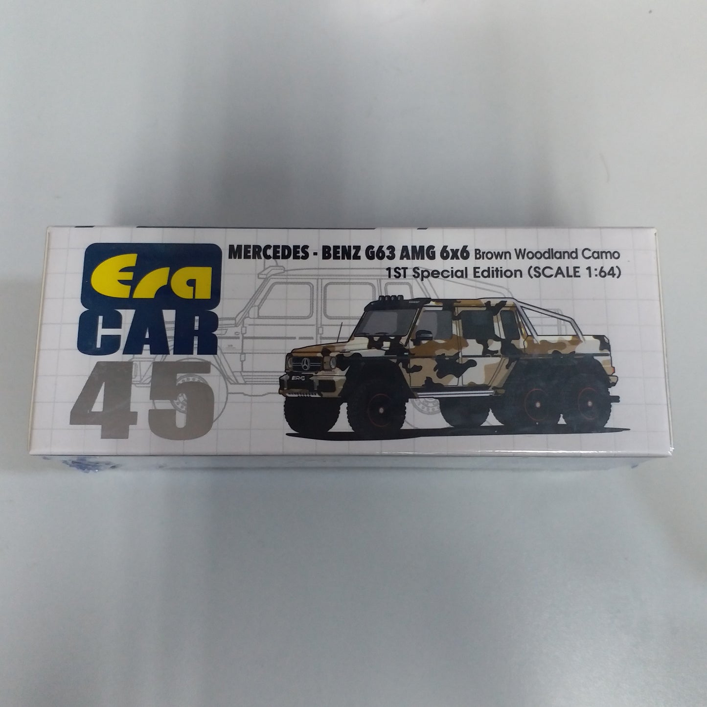 Era Car #45 Mercedes-Benz G63 AMG6X6 Brown Woodland Camo 1st Special Edition Scale 1:64