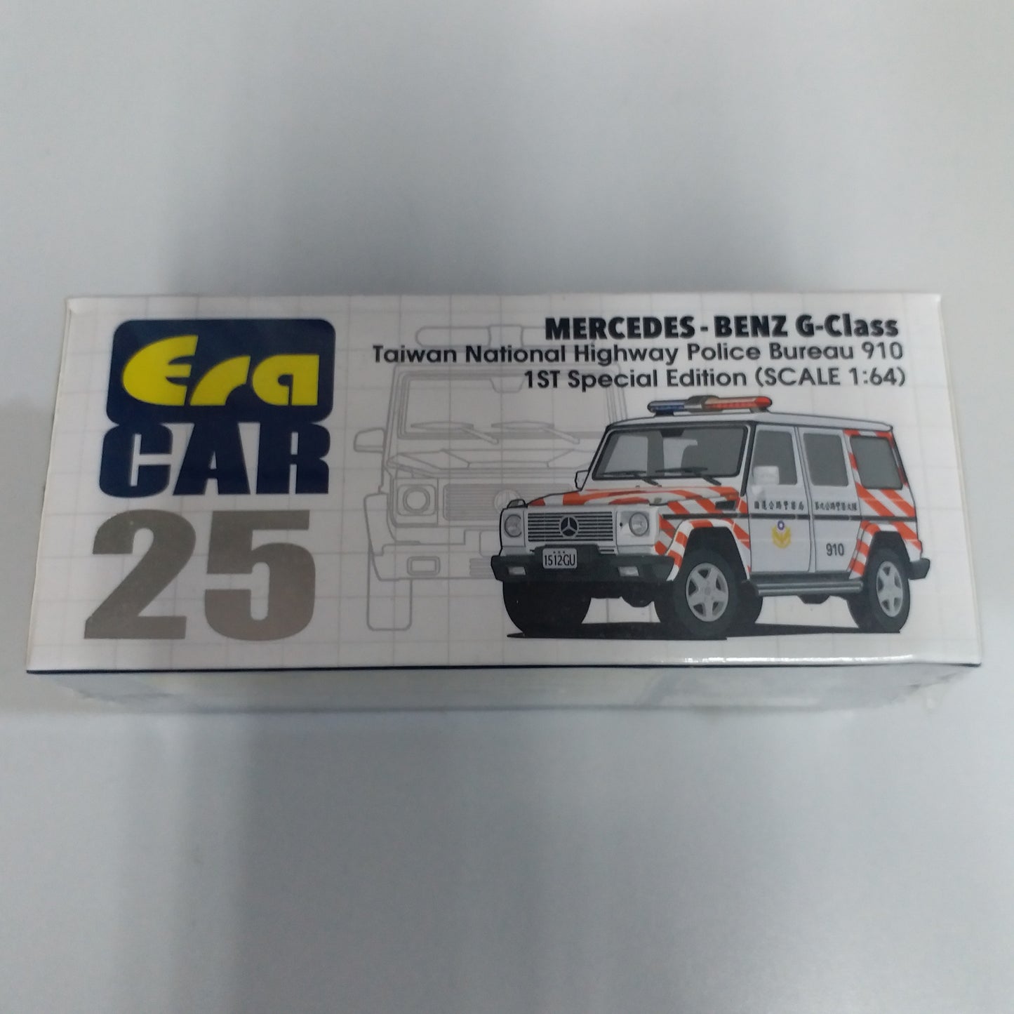 Era Car 25 Mercedes-Benz G-Class Taiwan National Highway Police Bureau 910 1st Special Edition Scale 1:64