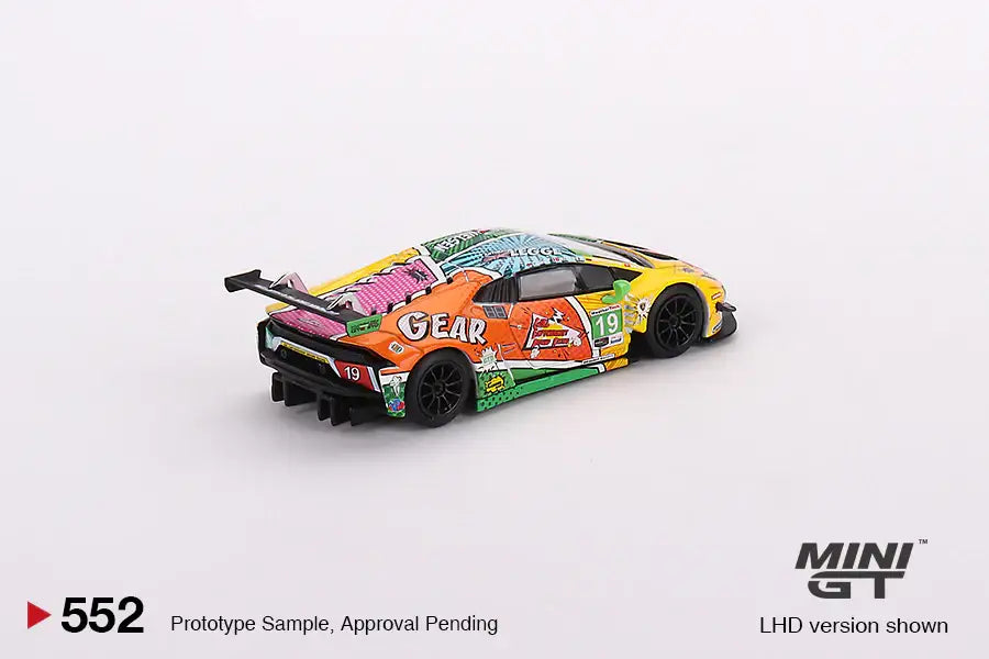 Mini GT Mini GT 1:64 Scale #552 Lamborghini Huracán GT3 EVO #19 GEAR Racing 2020 IMSA Daytona 24 Hrs