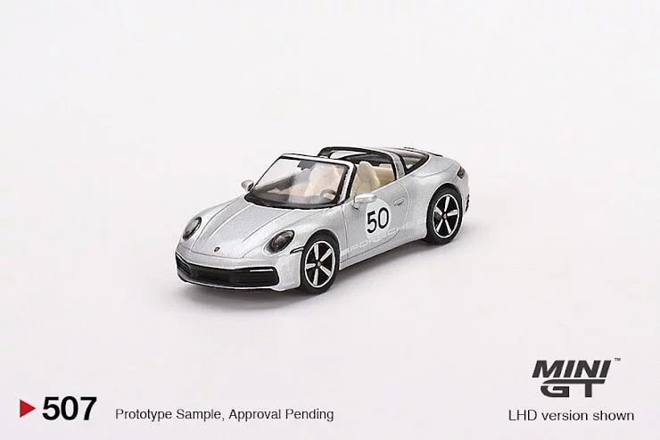 Mini GT #507 1/64 Porsche 911 Targe 4S Heritage Design Edition GT Silver Metallic