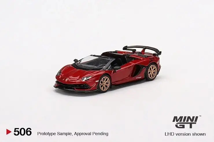 Mini GT Mini GT #506 Lamborghini Aventador SVJ Roadster Rosso Efestos