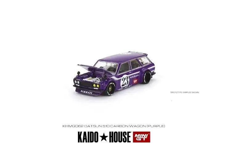 Mini GT Mini GT x Kaido House #62 1:64 Datsun 510 Wagon CARBON FIBER V1
