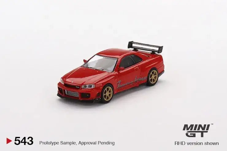Mini GT Mini GT #543 Nissan Skyline GT-R (R34) Tommykaira R RZ Edition Red