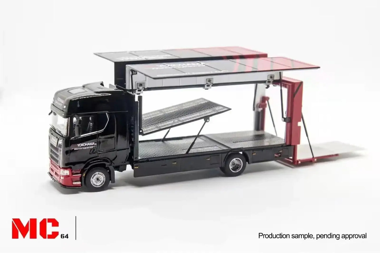 GCD Singapore Exclusive Advan Scania S730 Enclosed Double Deck Gull Wing Tow Truck 1:64 Scale