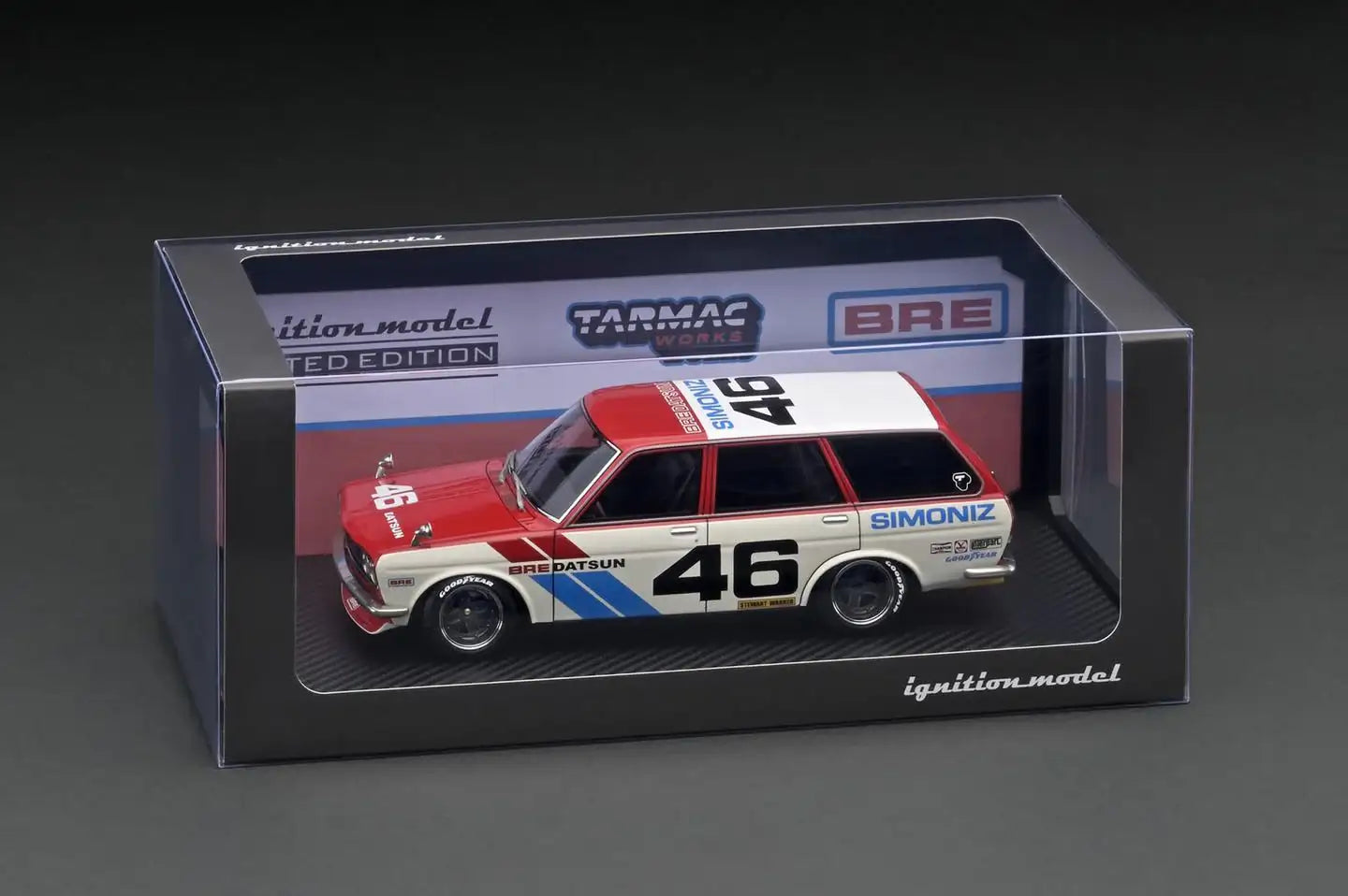 Ignition Model IG3063 1:18 Scale Datsun Bluebird (510) Wagon Red / White (BRE)