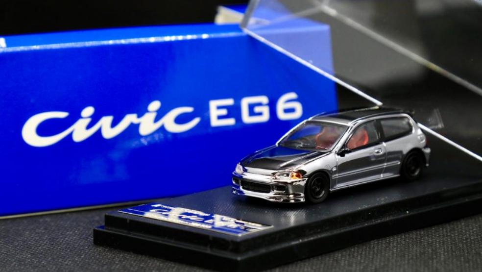 Street Weapon Chrome Silver 1:64 Civic Honda EG6