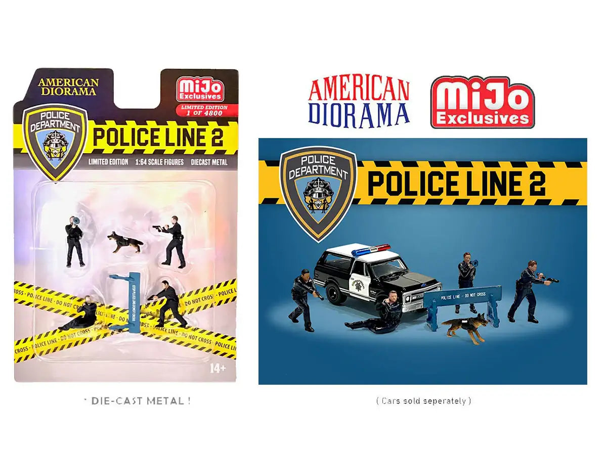 American Diorama 1:64 Figure Set - Police Line 2