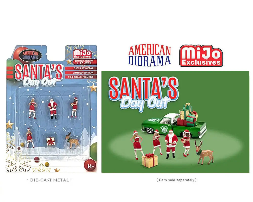 American Diorama 1:64 Figure Set - Santa’s Day Out
