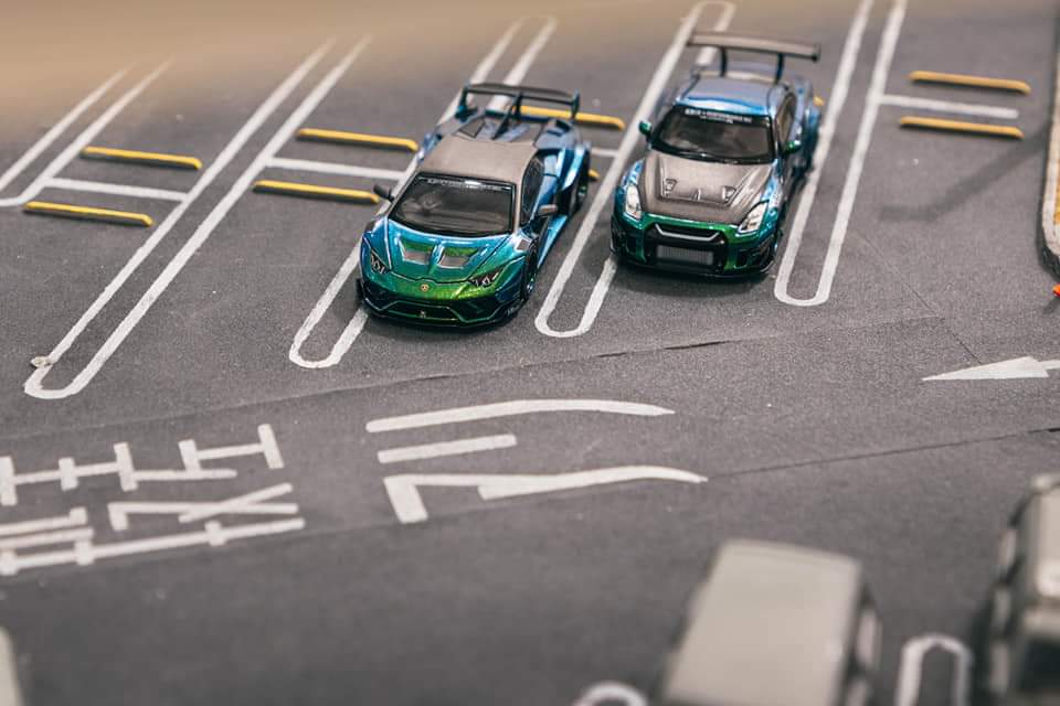 Tarmacworks X MiniGT 1/64 LB★WORKS Lamborghini Huracán GT Magic Green Minigt, Tarmacworks