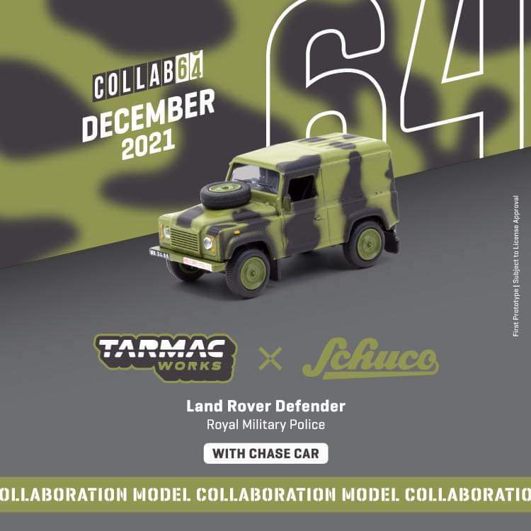 Tarmacworks X Schuco Land Rover Defender Royal Military Police