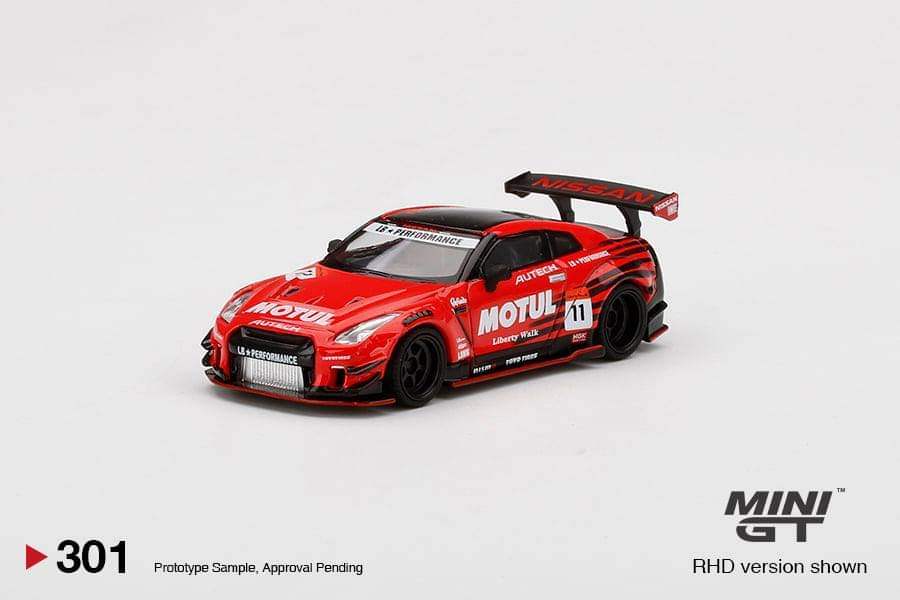 Mini GT #301 LB Works Nissan GT-R R35 Type 2 Rear Wing Ver.3 Infinite Motul Mini GT
