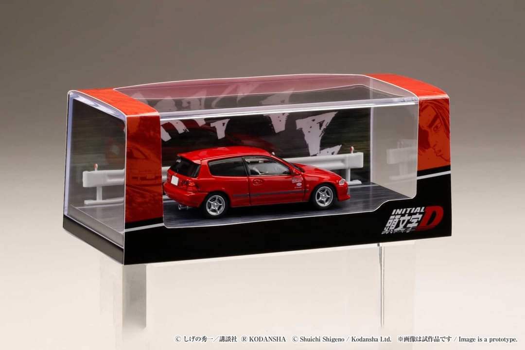 Hobby Japan 1/64 Initial D Honda CIVIC (EG6) Myogi Night Kids / Shingo Shoji 庄司慎吾