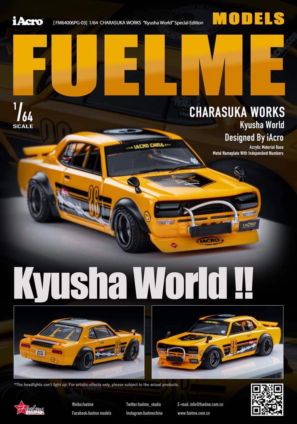 Fuel Me Model Nissan Skyline GT-R LBWK KPGC 110 Charasuka Works