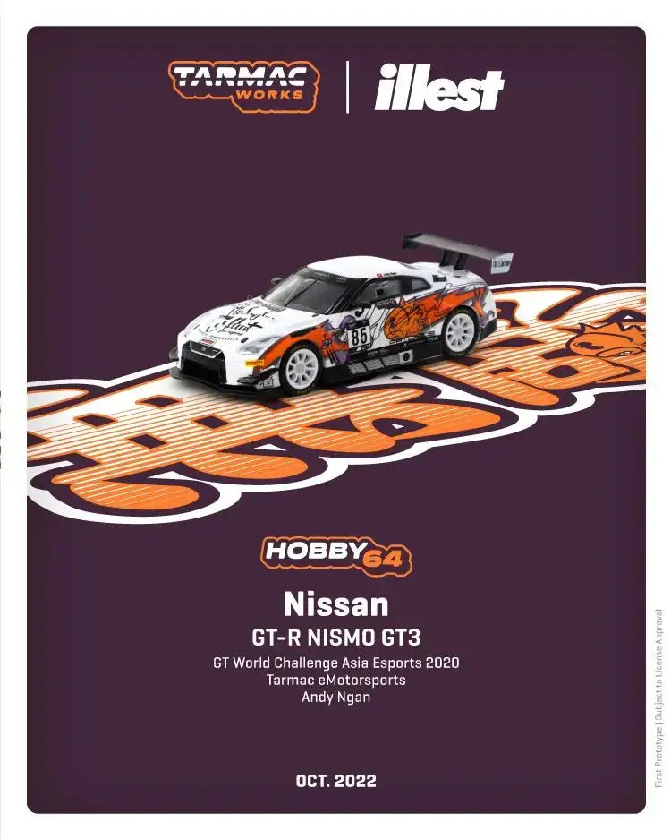 Tarmac Works 1/64 Nissan GT-R NISMO GT3, GT World Challenge Asia Esports 2020