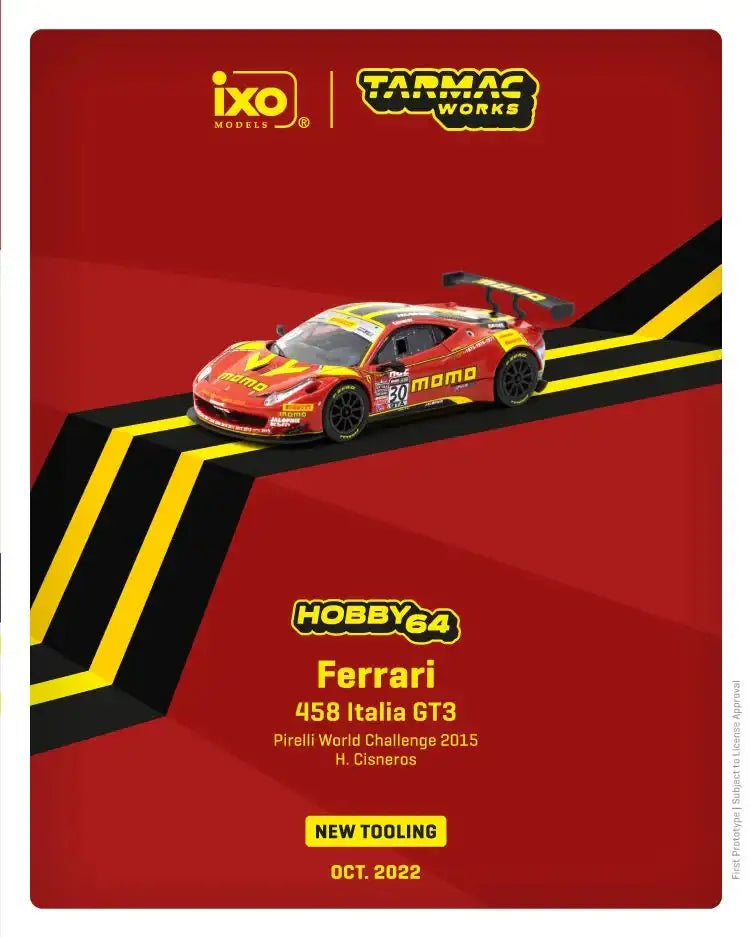 Tarmac Works 1:64 Ferrari 458 Italia GT3, Pirelli World Challenge 2015