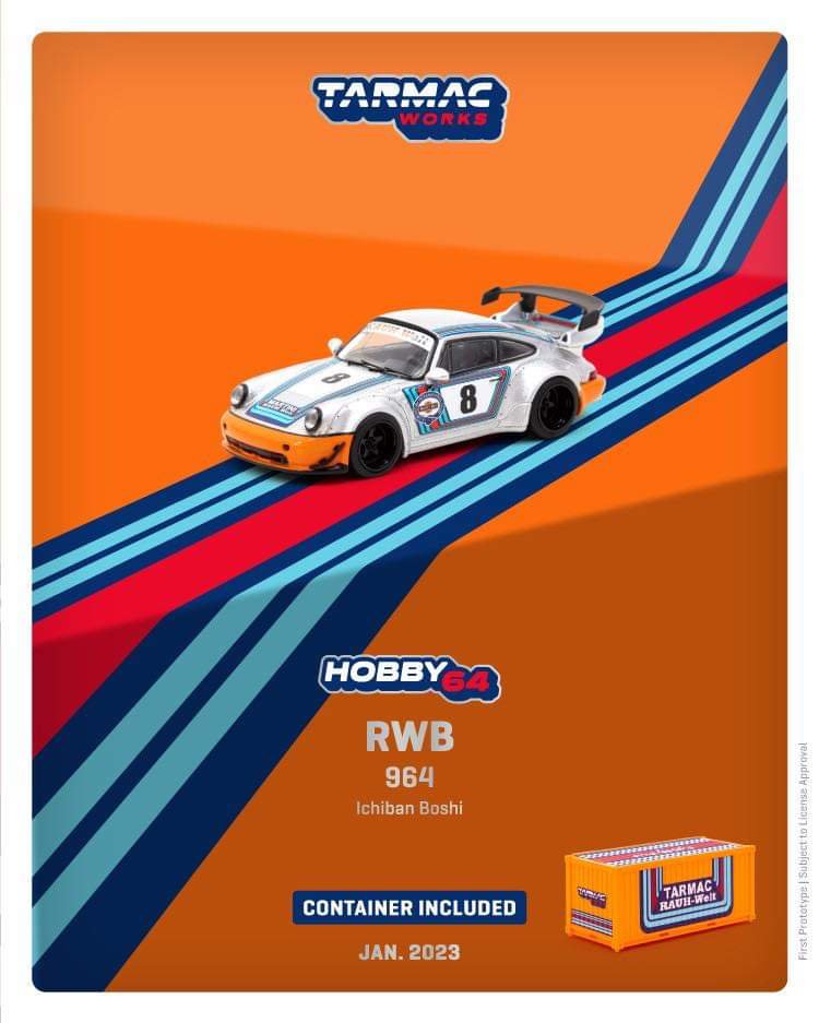 Tarmac Works 1:64 SCALE
RWB 964
Ichiban Boshi with container